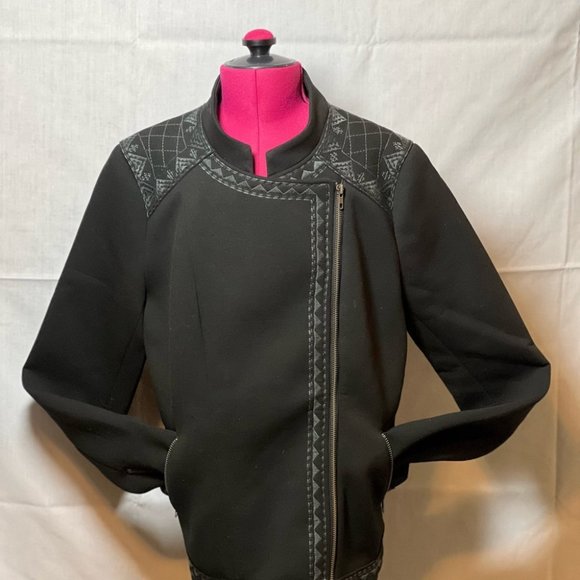 Monoreno Embroidered Black Women’s Blazer - Picture 4 of 4